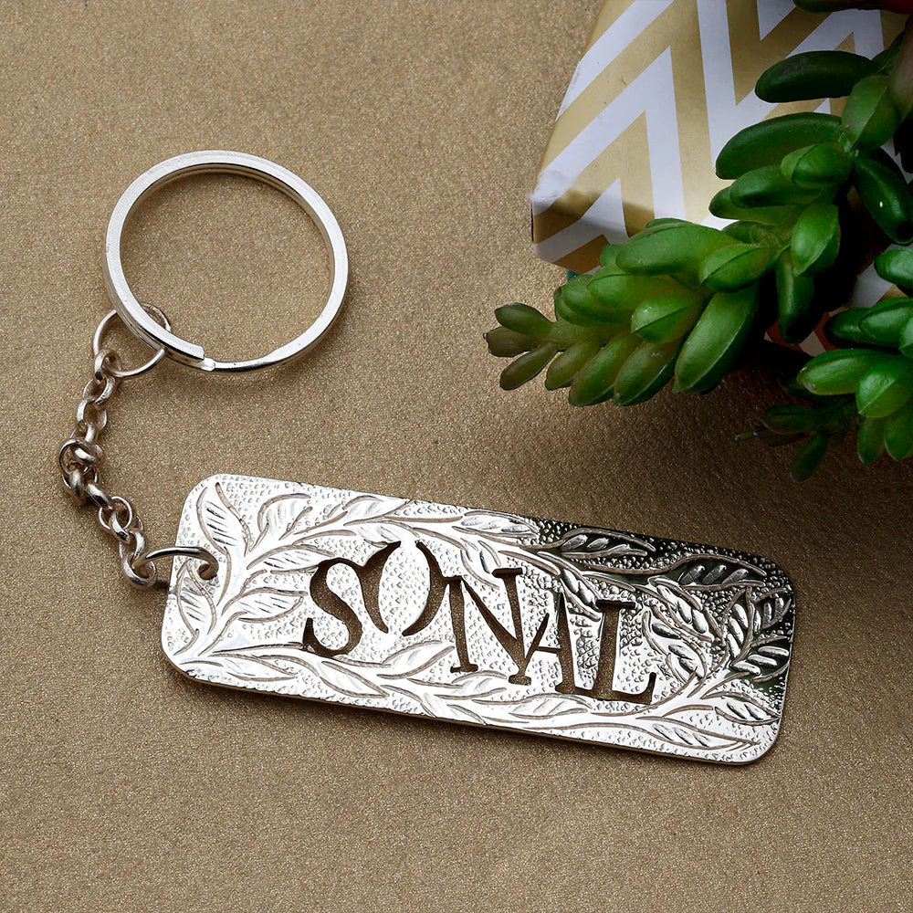 PERSONALISED TWO SIDED KEYCHAIN - MAROON